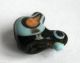 Circa.  300 B.  C Ancient Central Greece Black Glass Bird Amulet Pendant Greek photo 5