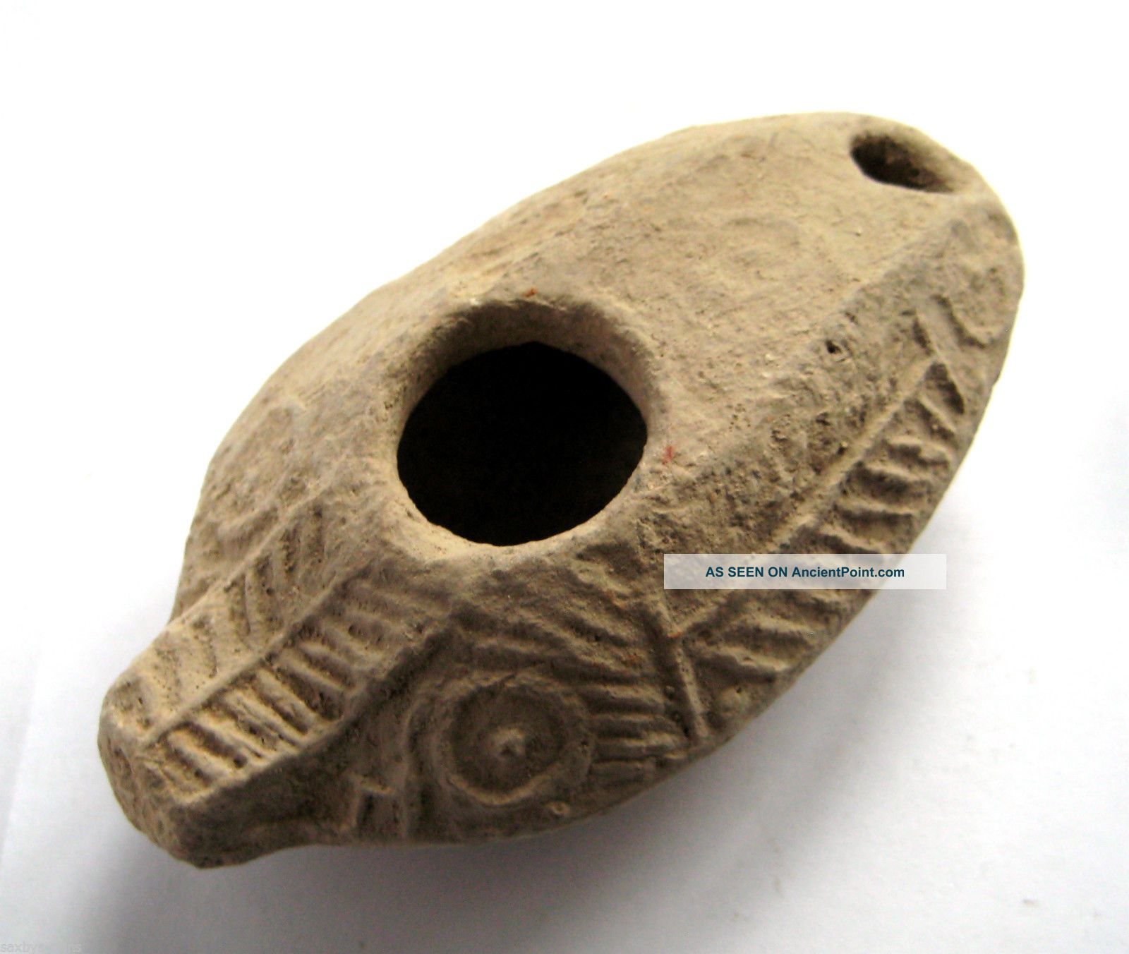 Finest Circa.  100 A.  D British Found Roman Period Terracotta Oil Lamp - Complete British photo