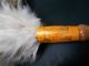 Ostrich Feather Duster Vintage Wood Handle With Rawhide Other Antique Home & Hearth photo 2