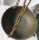 Vintage Antique Primitive Hand Balance Chain Hanging Scale Taraju Iron & Brass Scales photo 4