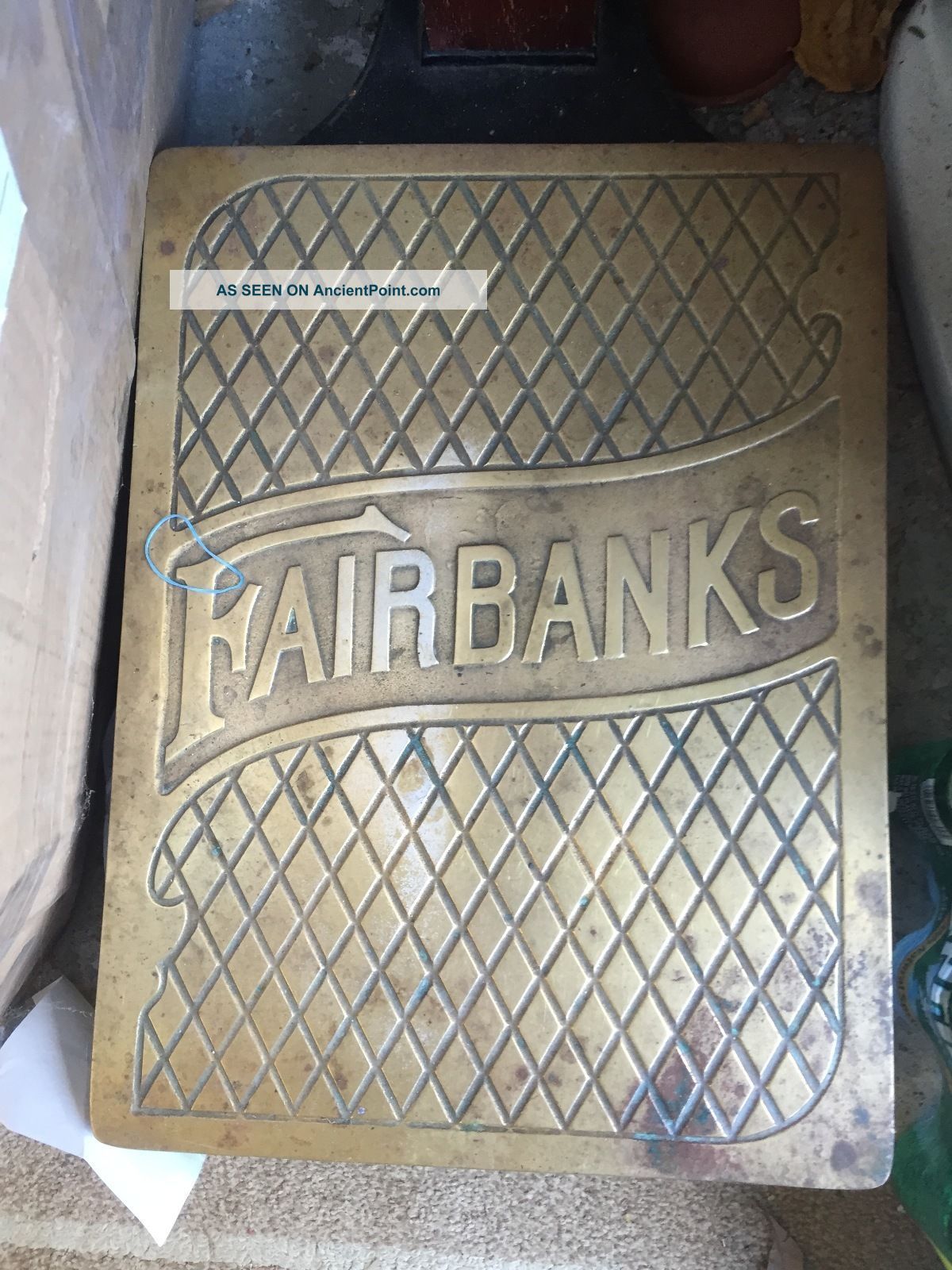 Fairbanks 1900 ' S Scale With Brass Footplate Scales photo