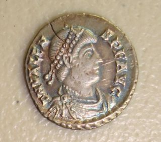 364 - 378 Ad Valens Ancient Roman Silver Siliqua Ngc Xf 3/5 4/5 photo