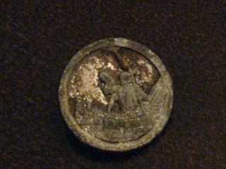 Antique Rusted Button Trumpeter Of Krakow Peter The Button Face Poland 1929 photo