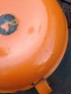 Vtg Enamelware Orange Taper Candle Holder Perfect For Fall Primitives photo 9