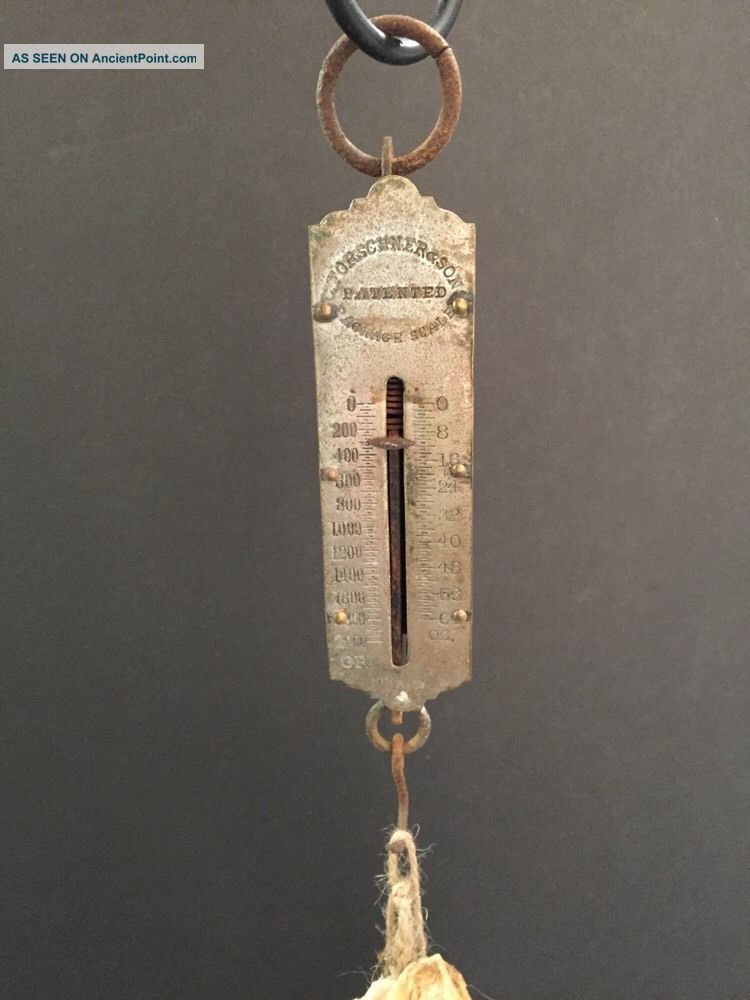 Antique C.  Forschner & Son Package Scale - 64 Oz.  U.  S.  A. Scales photo
