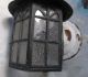 Vintage Mid Century Porch Light Wall Copper Round Roof Slag Glass Salvage Shabby Chandeliers, Fixtures, Sconces photo 1