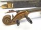 Antique Old Wood Violin Body Neck With Case And Bow Music Musical Instrument String photo 3