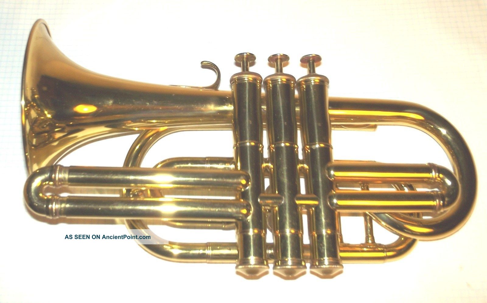 Ca.  1870 Cornet With Perinet Valves And Crooks - Restored Plays Fine Brass photo