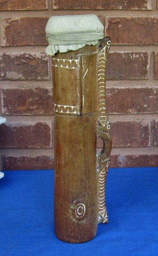 Antique Chinese Swinging Bell,  Gong Drum Striker Hand Carved Asian Hardwood photo