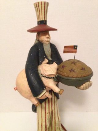 Williraye Studio Uncle Sam Americana - Collectable - Folk Art - July 4 - Patriotic - Prim photo