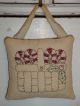 Hanging Stitchery/handstitched/folk Art/prim Decor/grungy Primitives photo 1