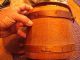 Antique Wood Firkin Pantry Sugar Bucket Pail With Lid Top No Damage Primitives photo 1