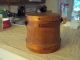 Antique Wood Firkin Pantry Sugar Bucket Pail With Lid Top No Damage Primitives photo 7