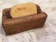 Authentic Primitive Vtg,  Antique Wood Soap Dish,  Hand Made Grungy Primitives photo 8