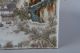 Very Rare Hand - Painting The Landscape Of Large Porcelain Ceramic Plate Plates photo 10