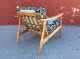 Vtg Mid Century Walnut Danish Lounge Chair Custom Pendleton Blanket Southwestern Mid-Century Modernism photo 9