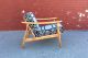 Vtg Mid Century Walnut Danish Lounge Chair Custom Pendleton Blanket Southwestern Mid-Century Modernism photo 2