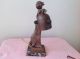 Vintage Art Nouveau French Figural Lamp Spelter Jeweled Shade Lamps photo 5
