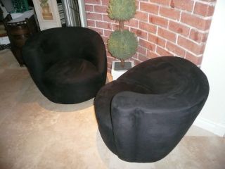 Vladimir Kagan Nautilus / Corkscrew Swivel Chairs By Directional,  Mid Century photo