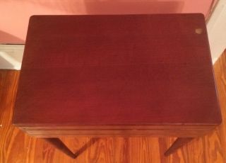 Vintage Mid Century Teak Silverware Flatware Chest Side End Occasional Table photo