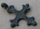 European Medieval Crusader Period Bronze Cross Pendant 1200 Ad Vf, European photo 1
