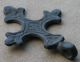 European Medieval Crusader Period Bronze Cross Pendant 1200 Ad Vf, European photo 6