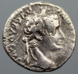 Tiberius,  Silver Denar,  Tribute Penny,  Lugdunum,  14 - 37 Ad,  Time Of Jesus Christ photo