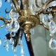 Vintage Solid Ornate Brass & Crystal Prism Chandelier 10 Light Made In Spain Chandeliers, Fixtures, Sconces photo 9