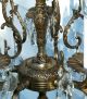 Vintage Solid Ornate Brass & Crystal Prism Chandelier 10 Light Made In Spain Chandeliers, Fixtures, Sconces photo 5