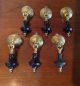 Eastlake Victorian Style Brass And Wood Tear Drop Drawer Pulls (6) 3 3/4 