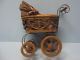Vintage Doll Carriage Antique Doll Stroller Miniature Old Wood Construction Baby Carriages & Buggies photo 2