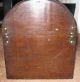 Vintage Handmade Curved Top Wooden Box,  Brass Nail Head Trim/clasp/hinges Boxes photo 2