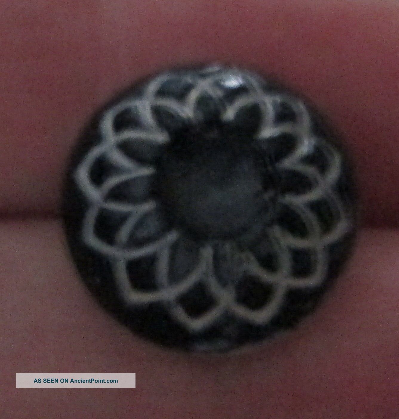 Antique Glass Kaleidoscope Button,  Cap Recessed,  In Center Buttons photo