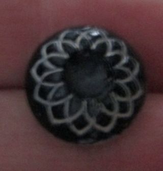 Antique Glass Kaleidoscope Button,  Cap Recessed,  In Center photo