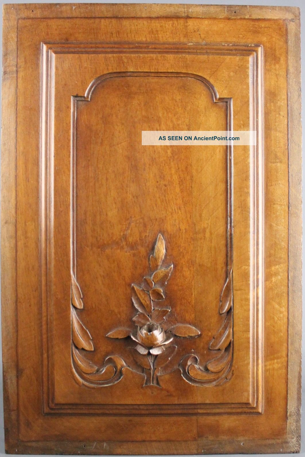 Vintage French Carved Wood Panel Other Antique Woodenware photo