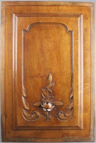 Vintage French Carved Wood Panel photo