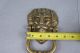 Fantastic Door Knocker Lion Face Gargoyle Head Ring Solid Heavy Cast Brass Door Bells & Knockers photo 2