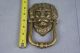 Fantastic Door Knocker Lion Face Gargoyle Head Ring Solid Heavy Cast Brass Door Bells & Knockers photo 3