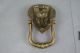 Fantastic Door Knocker Lion Face Gargoyle Head Ring Solid Heavy Cast Brass Door Bells & Knockers photo 4