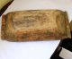 Small Antique Primitive Hand Carved Wood Dough Bowl Trencher Rare 19th Century Primitives photo 3