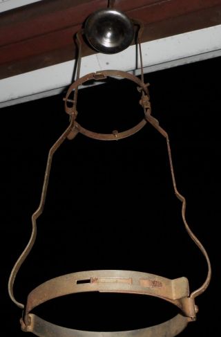 Aladdin Hanging Fixture Library Oil Lamp Frame & Smoke Bell For Model 9 - 11 photo