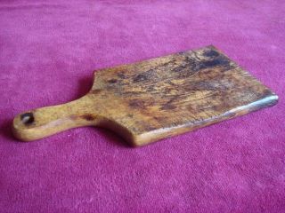 Early Antique Wooden Treen Cutting Dough Board Patina Aafa Lollipop Top 1900 ' S photo