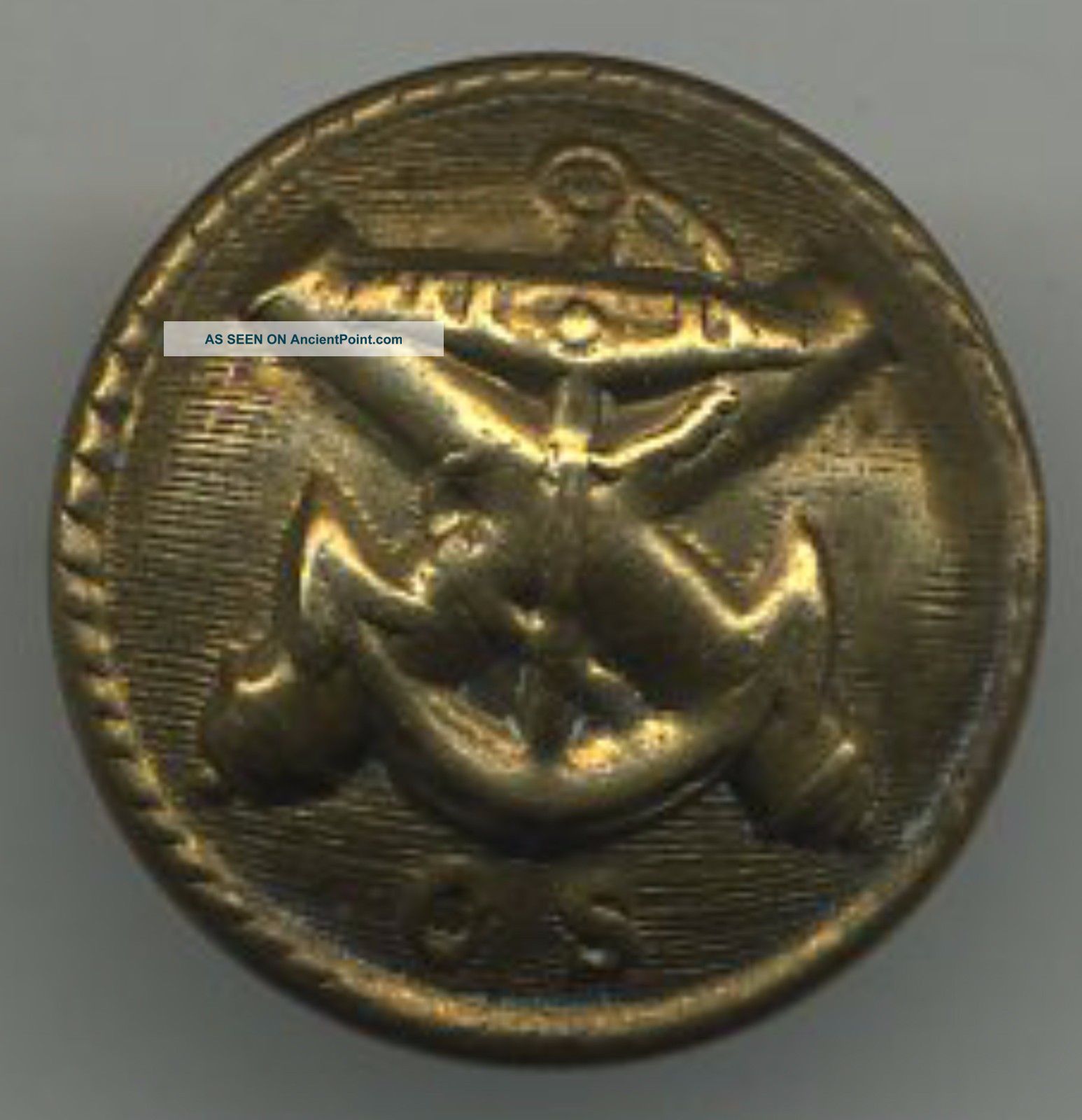 Confederate Navy Button - Albert ' S Cs 74b Unauthenticated - Confederates Buttons photo