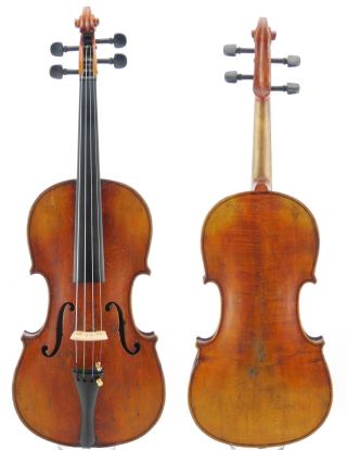 Fine,  Antique - Stowasser Janos - Labeled Old 4/4 Violin photo