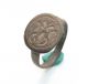 Antique Old Finger Ring Pseudo - Heraldry Sealing Wax Seal (spt45) Byzantine photo 1
