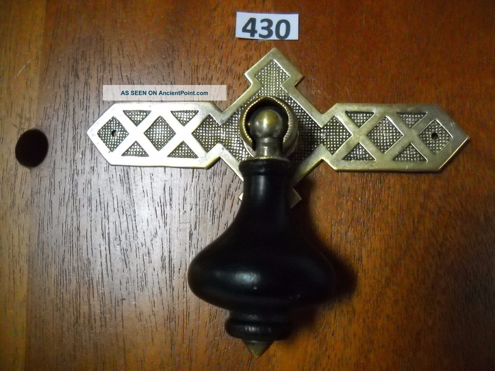 Antique Eastlake Teardrop Drawer Pull Large Back Plate Drawer Pulls photo