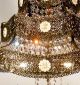 Vintage Antique Filigree Chandelier Crystals Is For One.  Two Available Chandeliers, Fixtures, Sconces photo 2