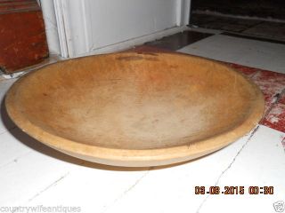 Early 19th Century American Birdseye Maple Wooden Bowl Thick Out Of Round Shape photo