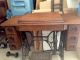 Singer Treadle Sew Machine Cabinet Table Antique Tiger Oak Sewing Machines photo 1