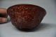 Chinese Old Antique Ox - Horn Hand - Carved Fish & Lotus Bowl Bowls photo 4